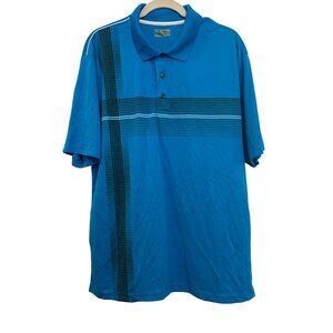 Ben Hogan Golf Polo Shirt Men XL Performance Polyester Blue Striped Short Sleeve